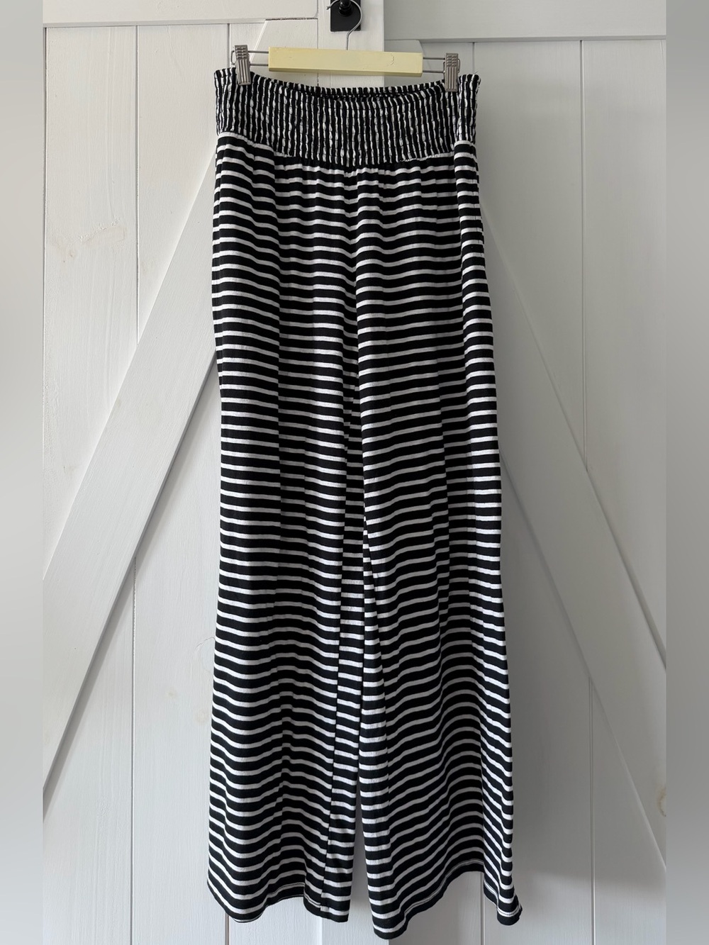 American Eagle Striped Smocked Wide Leg Pants NWT Size S